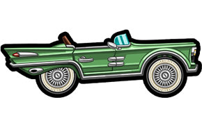 Voiture lowrider verte pale